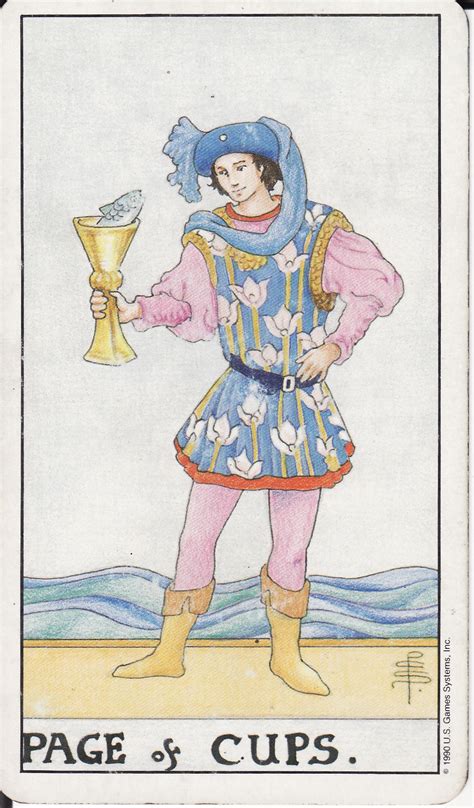 This could be an invitation to take things to a new level in love, or it could be even an engagement or proposal.the news that comes to you at this time fills you with love and optimism. TAROT - The Royal Road: PAGE OF CUPS