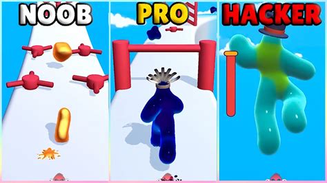 Noob Vs Pro Vs Hacker In Blob Runner 3d New Update Gameplay Ios Android Youtube