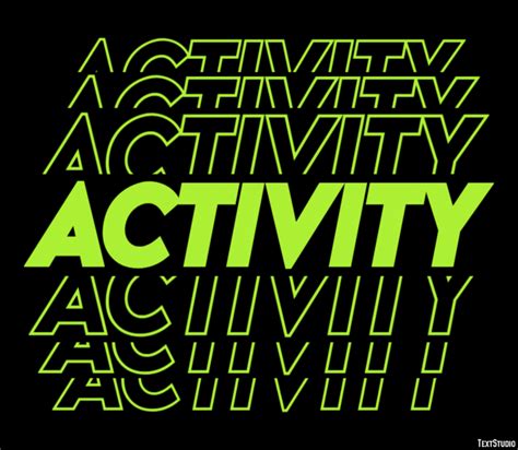 Activity Text Effect And Logo Design Word Textstudio