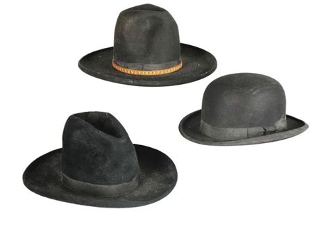Sold Price Lot Of 3 Cowboy And Bowler Hats May 5 0117 900 Am Pdt