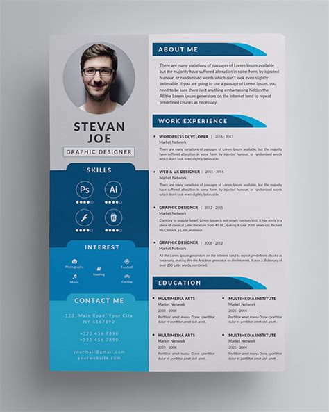 20 Best Free Resume Templates Freebies Graphic Design Junction