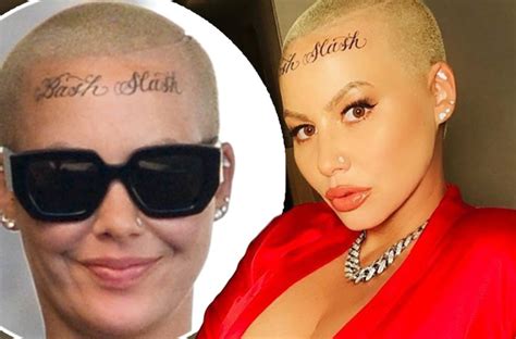 Amber rose has seemingly inked her forehead up with her kids' names in a size 68 font and her rosebuds don't want to accept it. Amber Rose's Forehead Tattoos Have Mysteriously ...