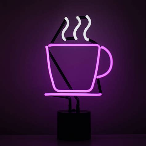 Coffee Neon Desk Light Desk Light Light Table Cafe Sign Purple