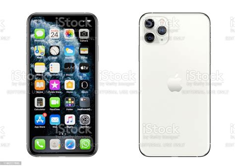 At times it was nice switching to the telephoto camera. Iphone 11 Pro Max Silver Smartphone Stock Photo - Download ...