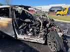 PHOTOS: Tesla driver survives fiery Model X crash in Fremont | abc7news.com