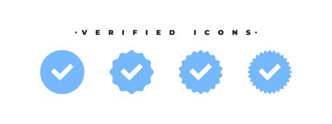 Verification Icons Verified Sign Verified Badges Concept Icons For