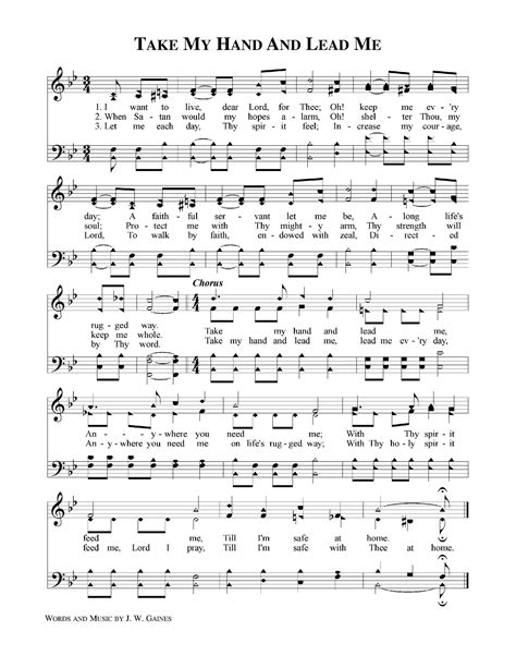 Take My Hand And Lead Me Christian Song Lyrics Gospel Song Lyrics