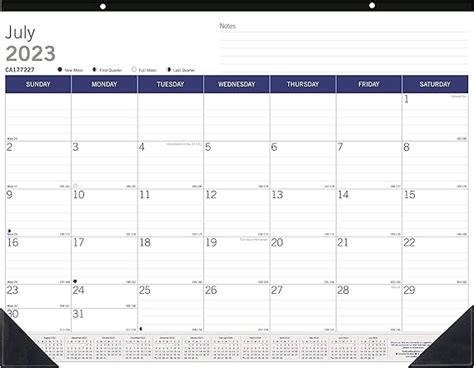 Blueline Duraglobe Academic Monthly Desk Pad Calendar 13