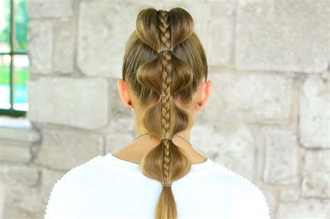 Stacked Bubble Braid Cute Girls Hairstyles