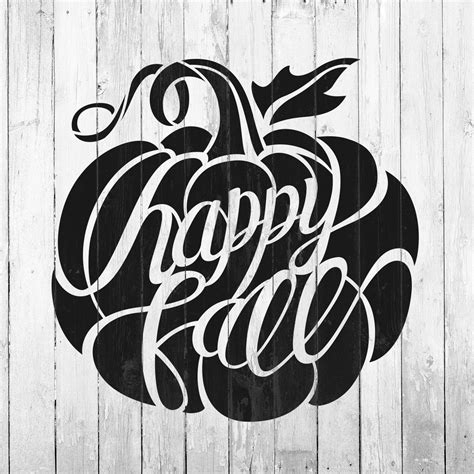 Happy Fall Pumpkin Sign Stencil Stencil Revolution