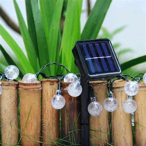 Walfront Solar Powered 30led Globe Balls String Lights Home Garden Yard