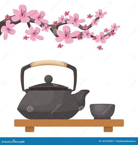Japanese Tea Ceremony Stock Vector Illustration Of Beverage 161612842