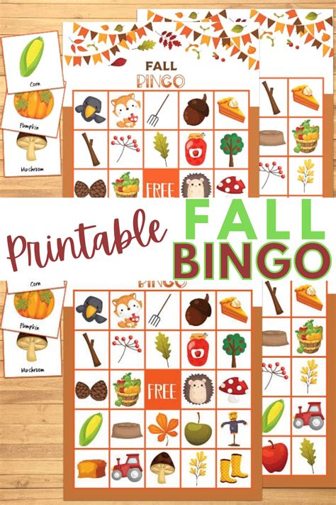 Fall Bingo Free Printable Bingo For Kids Free Games For Kids Bingo