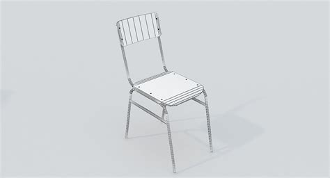 3d Model School Chair And Desk B Vr Ar Low Poly Cgtrader