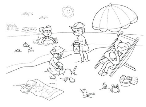 Summer Scene Coloring Pages At Free