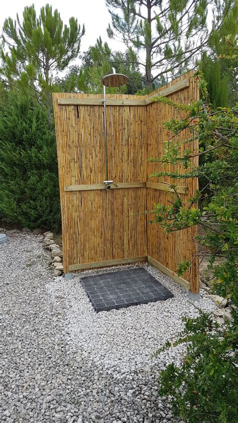 Bijna Compleet😍 In 2023 Outdoor Shower Enclosure Bamboo Outdoor