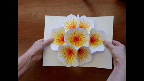 How to have fun with paper and kill bore. How to Make A Bouquet Flower Pop-up Card - YouTube