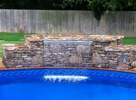How to install a backyard water feature fountain using solar formal water features are typically constructed with landscape block, pavers, or concrete. Swimming Pool Water Features TN - Advanced Pools Inc. Memphis TN