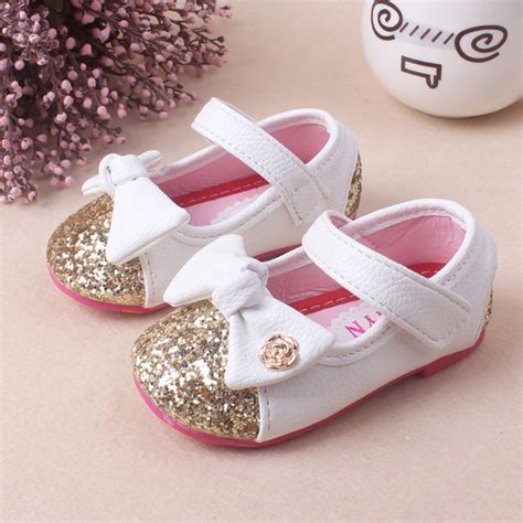 Baby Flower Toddler Little Girl Glitter Party And Wedding Dress Shoes