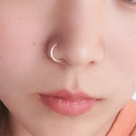 Cute Fake Nose Ringfaux Piercing No Piercing Nose Ring Fake Etsy