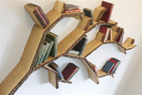 The Windswept Oak Tree Shelf In 2020 Tree Shelf Tree Bookcase Shelves