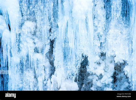 Frozen Ice Waterfall Stock Photo Alamy