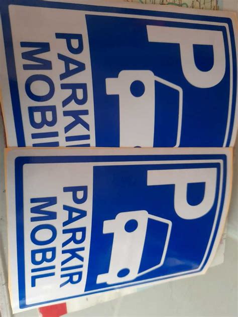 Jual Rambu Sign Stiker Outdoor Parkir Arah Panah Jalan Di Seller