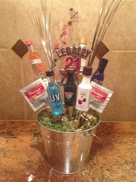 Booze Bouquet Fun T For My Sons 21st Birthday Homemade