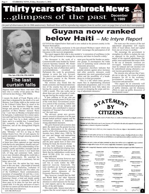 Guyana Now Ranked Below Haiti Stabroek News