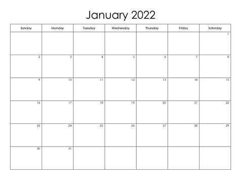 Download January 2022 Calendar 1650 X 1275 Background
