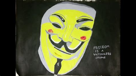 Guy Fawkes Mask Anonymous Mask Painting Youtube