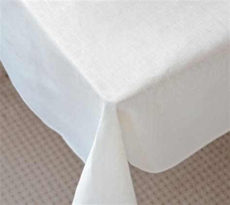 Off White Linen Tablecloth Linen And Cotton