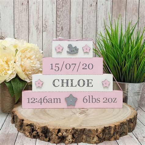 Personalised New Baby Birth Details T For Baby Girl Etsy