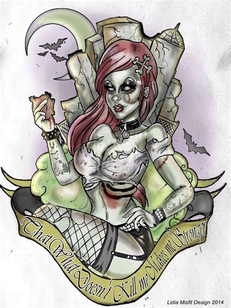 Pin On Tattoo Zombie Pinup Style