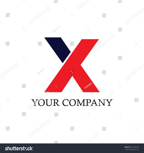 X Company Logo Vector Template Stock Vector Royalty Free 672364534