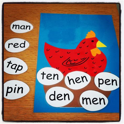 Little Red Hen Rhyming Words Word Families For Foundation Stage
