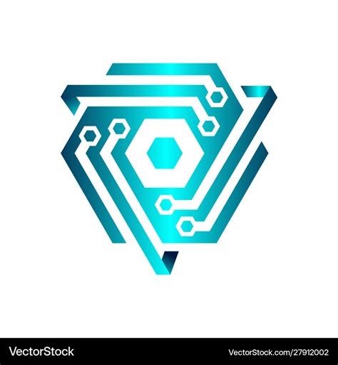 Modern Tech Cyber Security Logo Design Eps10 Vector Image