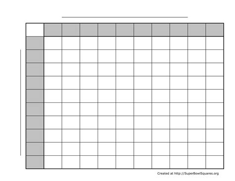 Football Squares Template Printable Pauls House Superbowl Squares