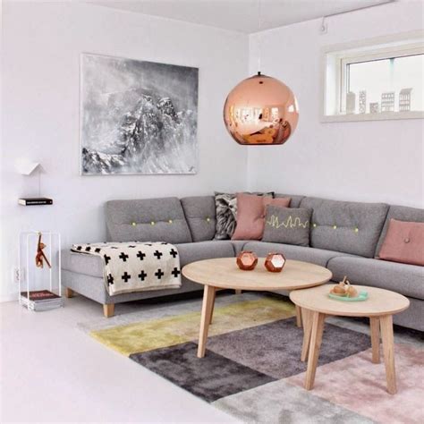 2030 Rose Gold And Grey Living Room Ideas