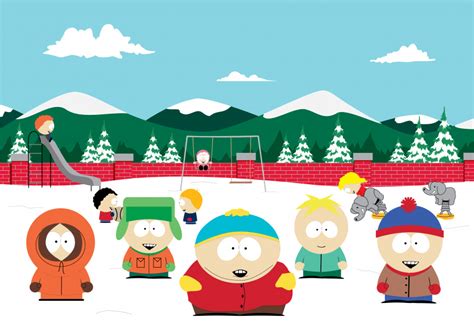 South Park Main Characters On Sofa Comic Cartoon Cards Send Real