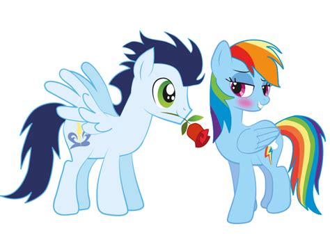 His cutie mark changed from a canterlot wedding to rainbow falls. SoarinDash.fw by raggyrabbit94 on DeviantArt