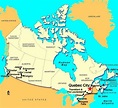 Quebec City on map - Map of Quebec City on (Quebec - Canada)