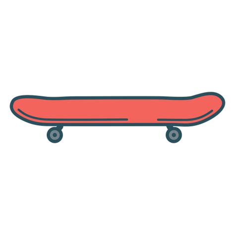 Skateboard Side View Color Stroke Png And Svg Design For T Shirts