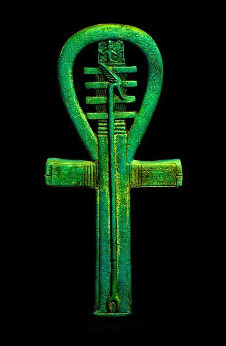 Ancient Egyptian Symbol Of Power Ankh Was Staff Djed Pillar