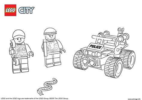 Coloriage Lego City ATV Patrol Police Dessin Lego City à imprimer