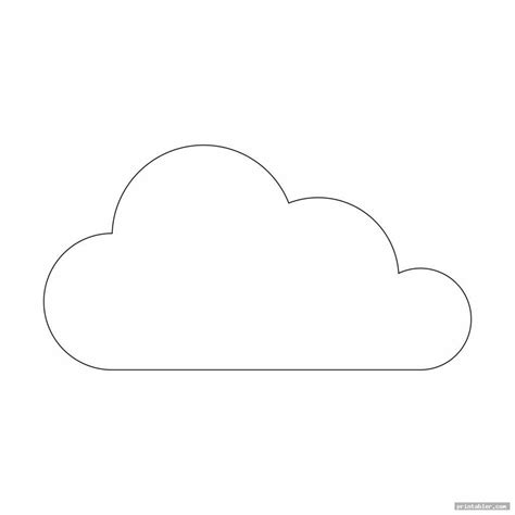 Large Printable Cloud Shape Template