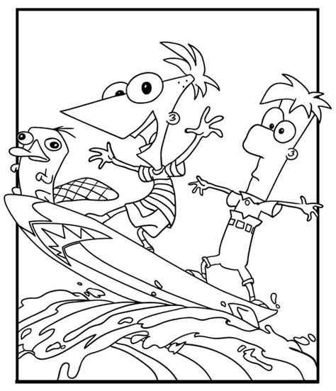 Dibujos para colorear Phineas y Ferb Dibujos para colorear Caricaturas para pintar Páginas