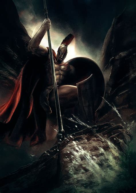 King Leonidas Spartan Warrior Digital Illustration Ancient Warriors