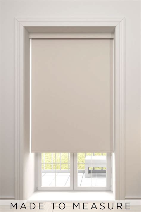 Buy Haig Beige Natural Made To Measure Blackout Roller Blind From The