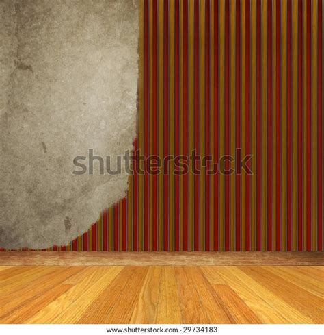 Dimensional Room Decaying Wallpaper Stock Illustration 29734183